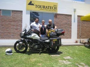 Juan with Ivan and Ines of MotoViajerosPeru