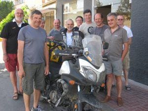 With a group of motorcyclists from Belgium. I met them at the hotel in Tacna, Peru